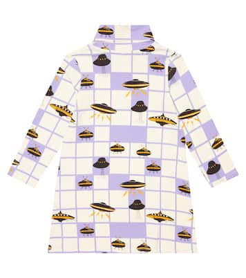 Printed cotton-blend dress | Mini Rodini