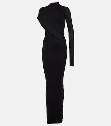 Asymmetric cutout jersey gown | LaQuan Smith
