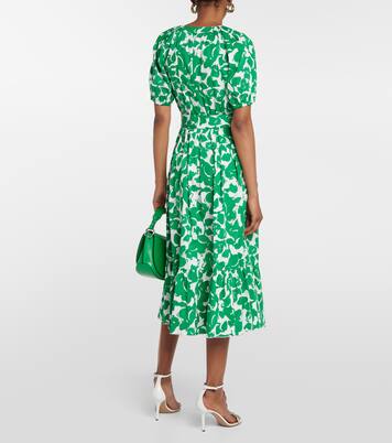 Robe midi Lindy en coton à fleurs | Diane von Furstenberg