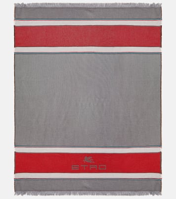 Embroidered wool and cashmere throw | Etro