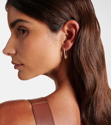 Boucle d'oreille unique Safety Pin en or 18 ct et diamants | Anita Ko