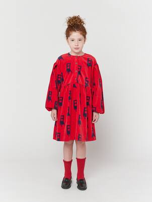Have A Seat printed velvet dress | Bobo Choses
