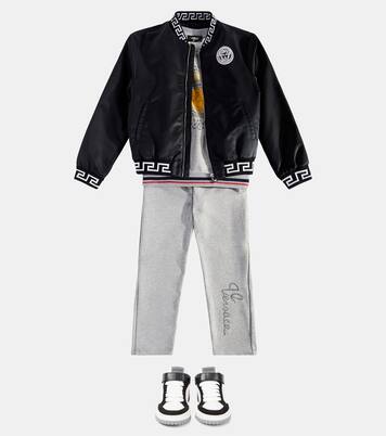 Printed cotton jersey sweatpants | Versace Kids