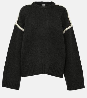 Pull brodé en laine et cachemire | Toteme