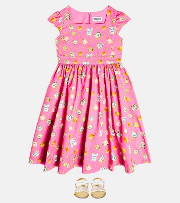 Teddy Bear cotton dress | Moschino Kids