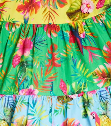 Printed tiered cotton dress | Patachou