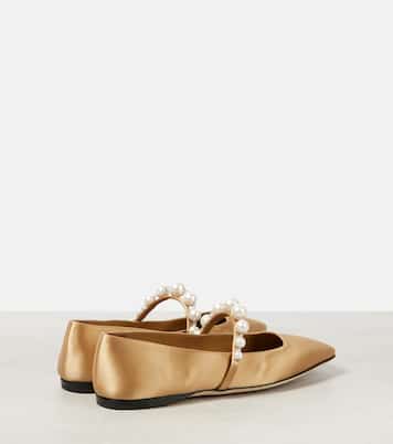 Ade embellished satin Mary Jane flats | Jimmy Choo