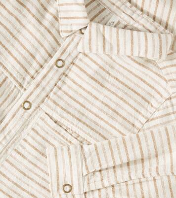 Walker pinstripe linen-blend shirt | Rylee + Cru