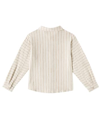 Walker pinstripe linen-blend shirt | Rylee + Cru