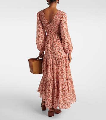 Robe midi Brooke en coton et soie | Rixo