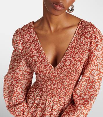 Robe midi Brooke en coton et soie | Rixo