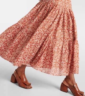 Robe midi Brooke en coton et soie | Rixo