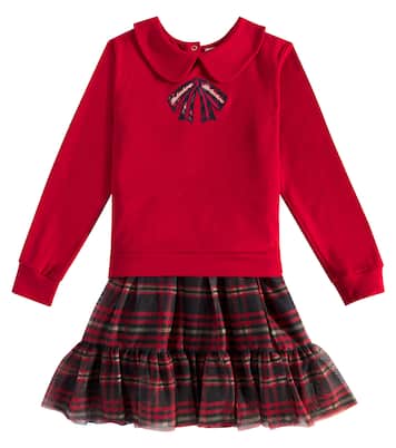 Embroidered cotton and tulle sweater dress | Patachou