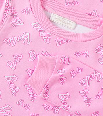 x Barbie® printed cotton-blend jersey dress | Monnalisa