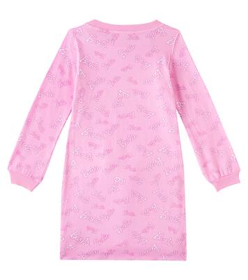 x Barbie® printed cotton-blend jersey dress | Monnalisa