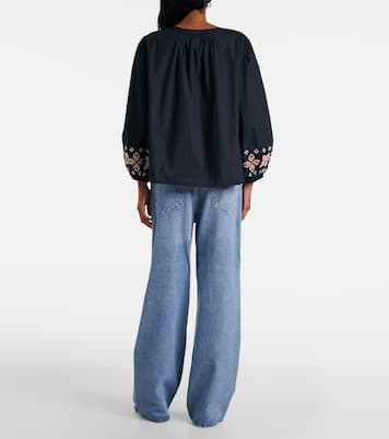 Bestickte Bluse Paola aus Baumwolle | Velvet