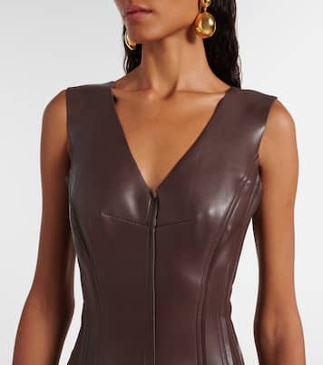 Minikleid aus Lederimitat | Norma Kamali