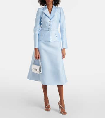 Midikleid aus Crêpe | Self-Portrait