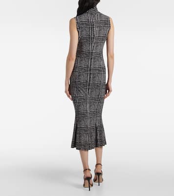 Robe midi à carreaux | Norma Kamali