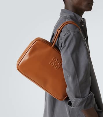 Beau Large leather tote bag | Miu Miu