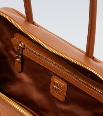 Beau Large leather tote bag | Miu Miu