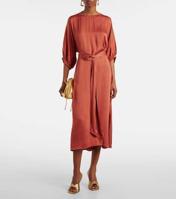 Robe midi Laurel en satin | Velvet
