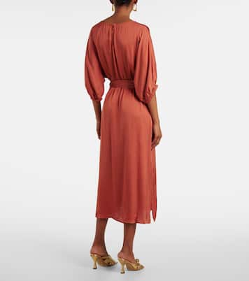 Robe midi Laurel en satin | Velvet