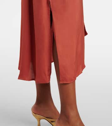 Robe midi Laurel en satin | Velvet