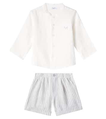 Bebé - set de camisa y bermudas de lino | Il Gufo