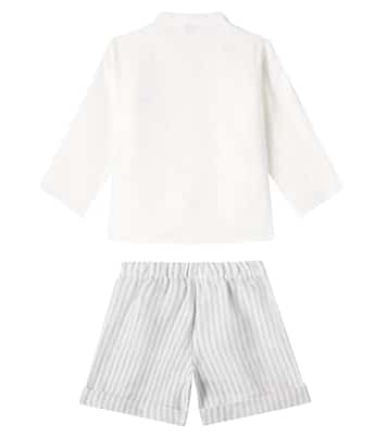 Bebé - set de camisa y bermudas de lino | Il Gufo