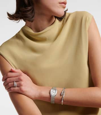Orologio Serpenti Seduttori 33 mm in acciaio inossidabile con diamanti e rubellite | Bvlgari