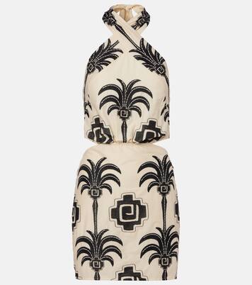 Abito corto Pintaderas con ricamo | Johanna Ortiz