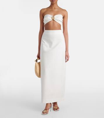 Verziertes Top aus einem Baumwollgemisch | Adriana Degreas