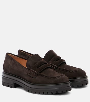 Suede penny loafers | Gianvito Rossi