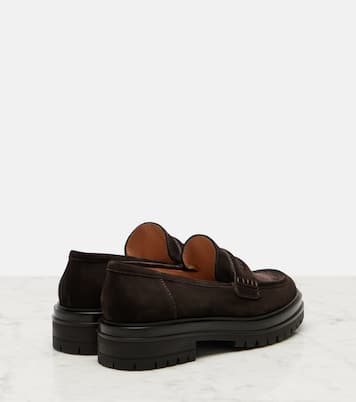 Suede penny loafers | Gianvito Rossi