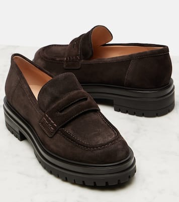 Suede penny loafers | Gianvito Rossi