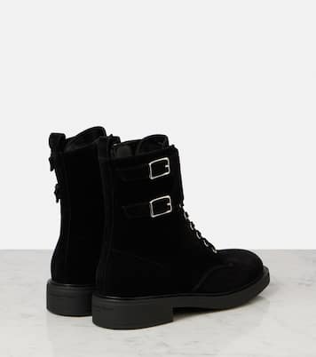 Suede combat boots | Gianvito Rossi