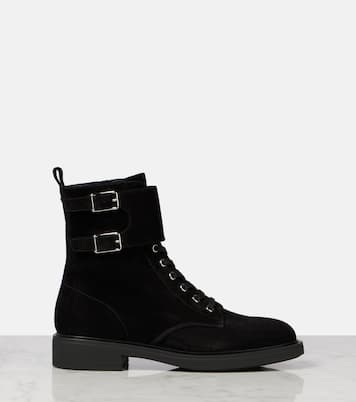 Suede combat boots | Gianvito Rossi
