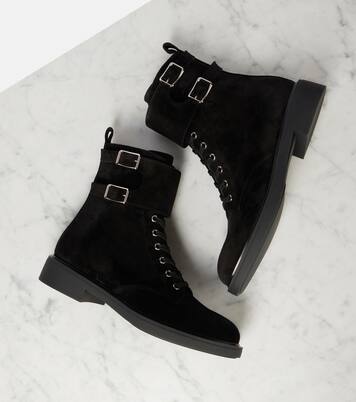Suede combat boots | Gianvito Rossi