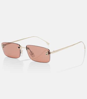 Fendi First Crystal rectangular sunglasses | Fendi