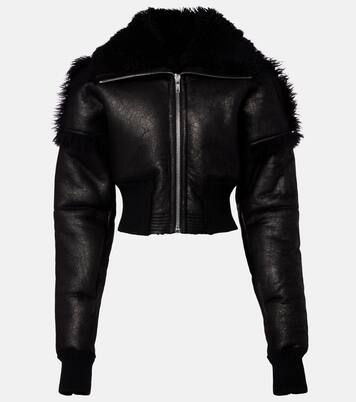Flight cropped leather jacket | Rick Owens