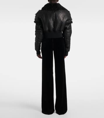 Flight cropped leather jacket | Rick Owens