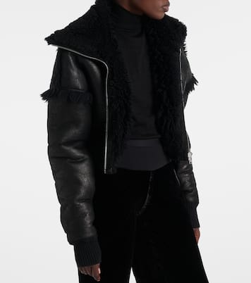 Flight cropped leather jacket | Rick Owens