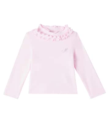 Baby embellished ruffled shirt | Monnalisa