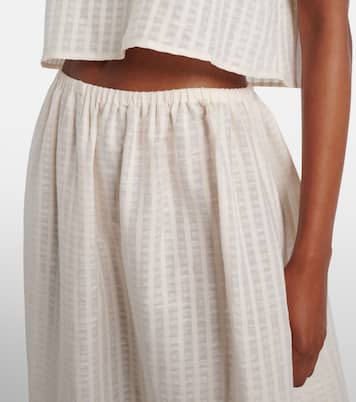 Cropped-Top Kobe aus Baumwolle und Leinen | Asceno