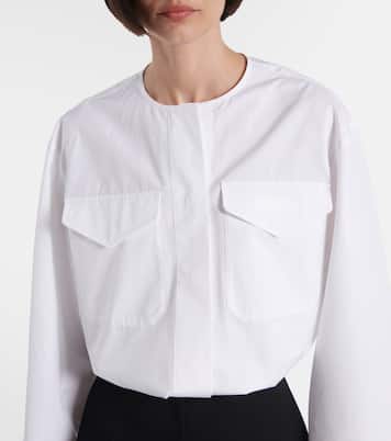 Logo cropped cotton poplin shirt | Givenchy