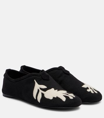 Floaty embroidered flats | Loro Piana