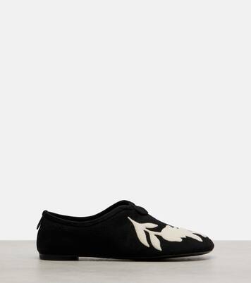 Floaty embroidered flats | Loro Piana