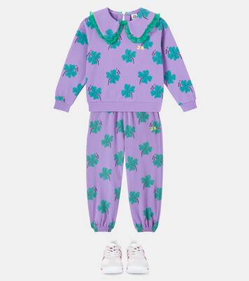 Lucky Clover printed ruffled cotton sweatshirt | Jellymallow