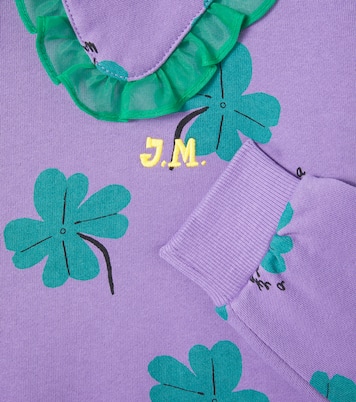 Lucky Clover printed ruffled cotton sweatshirt | Jellymallow